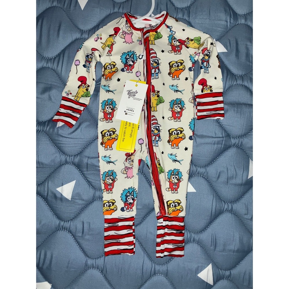 Colt James Co Blue Dog Bamboo Zippy 6/12M NWT